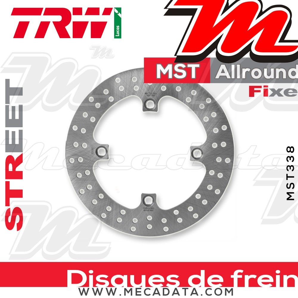 Disque de frein Arrière ~ Honda CBF 600 N, S (PC38) 2004-2007 ~ TRW Lucas MST 338 