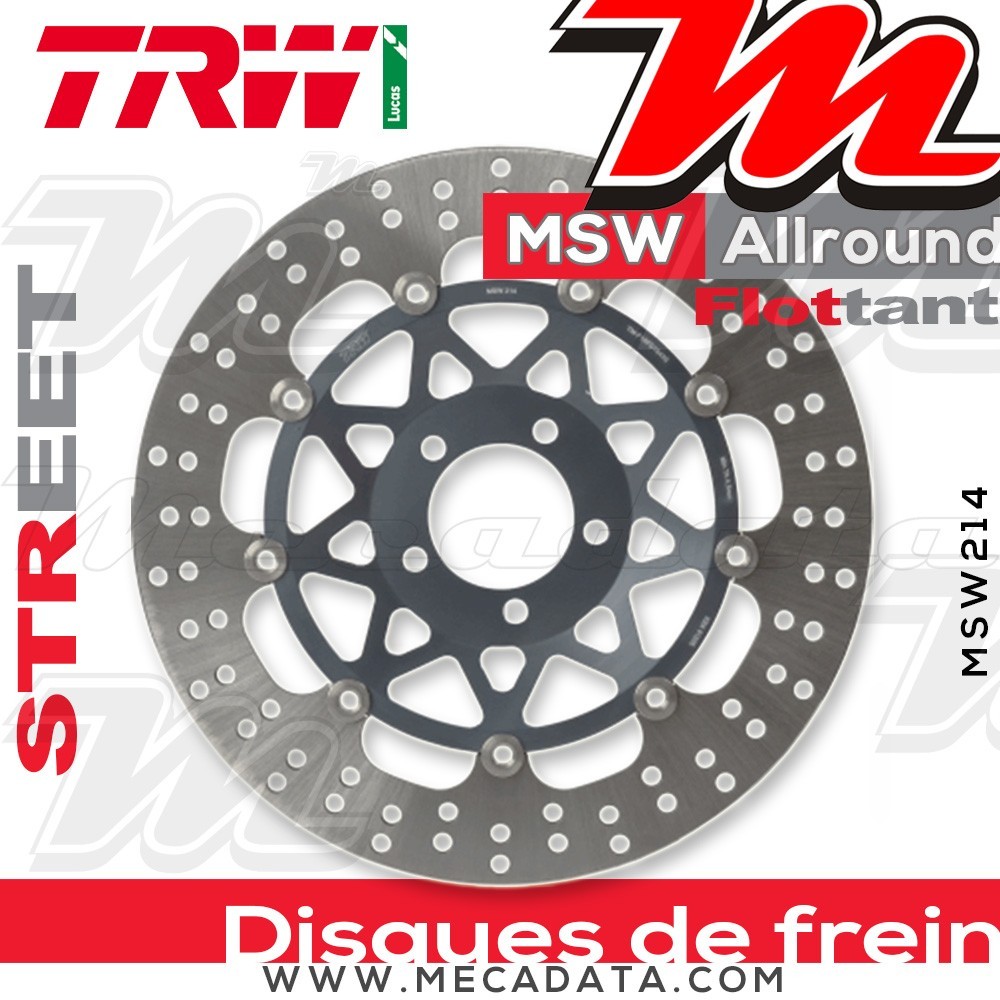Disque de frein Avant ~ Kawasaki ZX-9R 900 Ninja (ZX900E) 2000-2001 ~ TRW Lucas MSW 214 