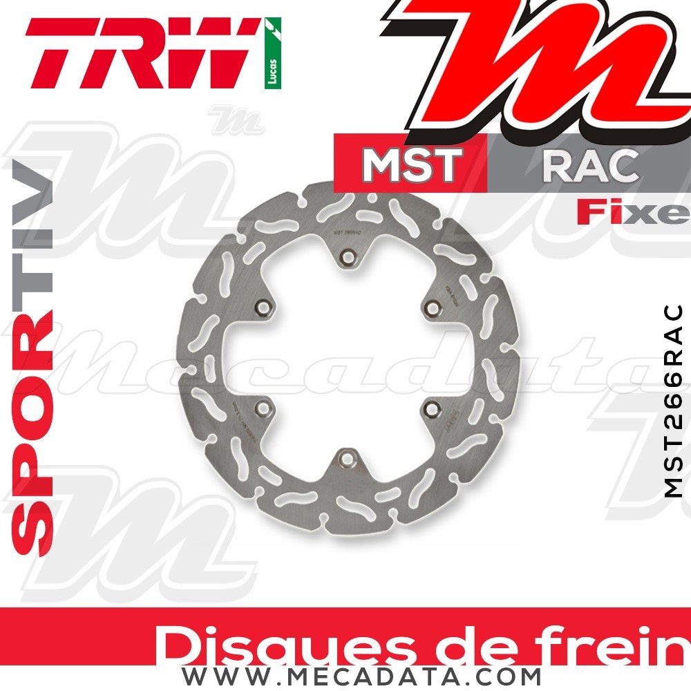 Disque de frein Arrière ~ KTM EXC 520 (KTM-4T-EXC) 2000-2002 ~ TRW Lucas MST 266 RAC 