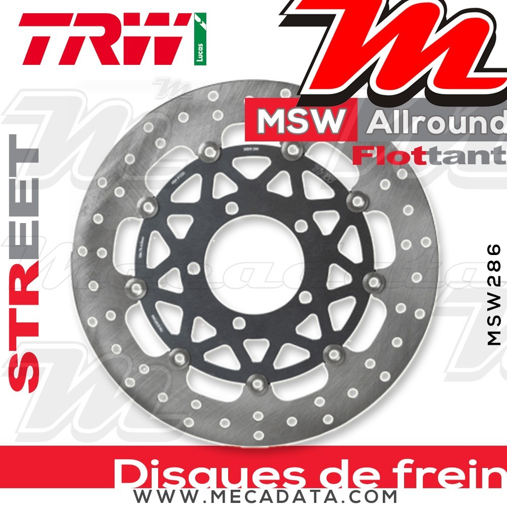 Disque de frein Avant ~ Triumph 1200 Tiger Explorer XC,XCA, XCX 2015+ ~ TRW Lucas MSW 286 