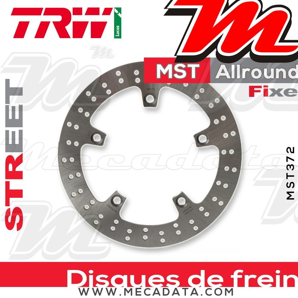 Disque de frein Arrière ~ BMW R 1200 RT (R12T) 2007-2013 ~ TRW Lucas MST 372 