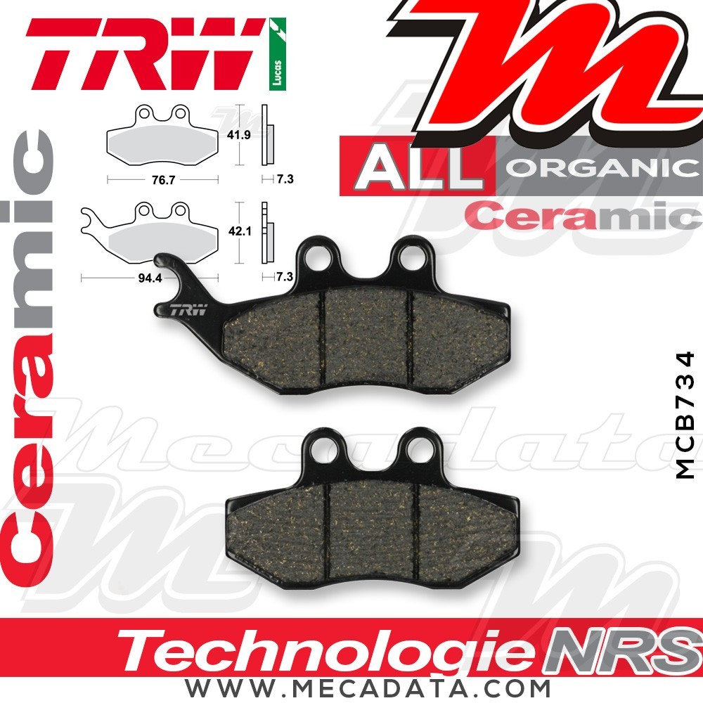 Plaquettes de frein Avant ~ Beta RR 50 Standard 2005-2008 ~ TRW Lucas MCB 734 