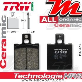 Plaquettes de frein Arrière ~ Ducati 900 Monster i.e., S i.e. M2 2000-2002 ~ TRW Lucas MCB 75 