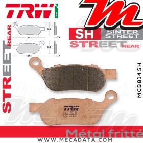 Plaquettes de frein Arrière ~ Harley-Davidson FXDL 1690 Dyna Low Rider 2014+ ~ TRW Lucas MCB 814 SH 