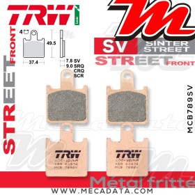 Plaquettes de frein Avant ~ Kawasaki ZZR 1400 ABS ZXT40E 2012-2015 ~ TRW Lucas MCB 789 SV 