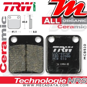 Plaquettes de frein Avant ~ Suzuki DR 125 SE SF44A 1995-2000 ~ TRW Lucas MCB 510 