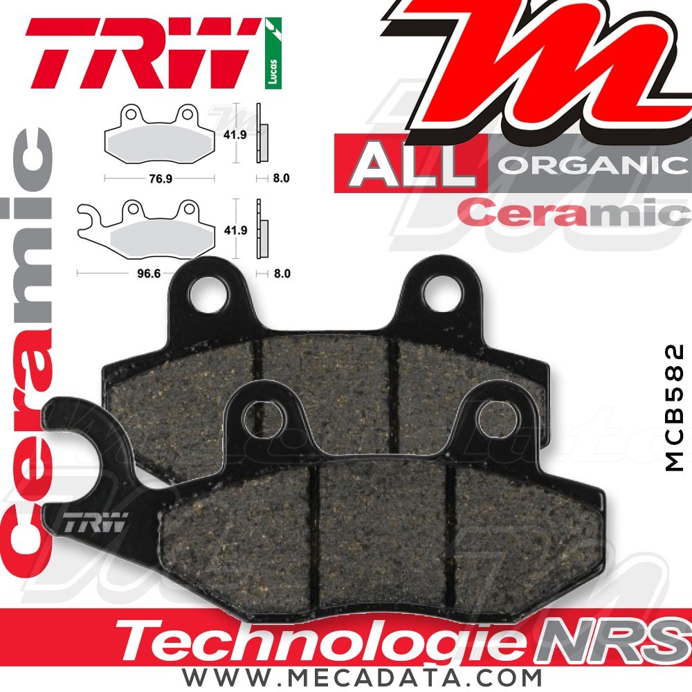 Plaquettes de frein Avant ~ Suzuki DR 350 S, SE SK42B 1990-1998 ~ TRW Lucas MCB 582 