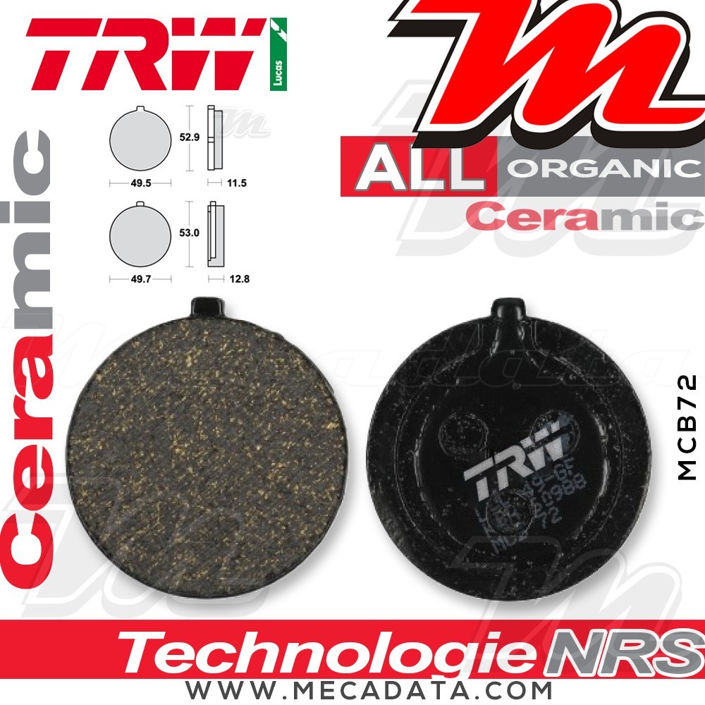 Plaquettes de frein Avant ~ Suzuki GS 1000 E GS1000 1978-1980 ~ TRW Lucas MCB 72 