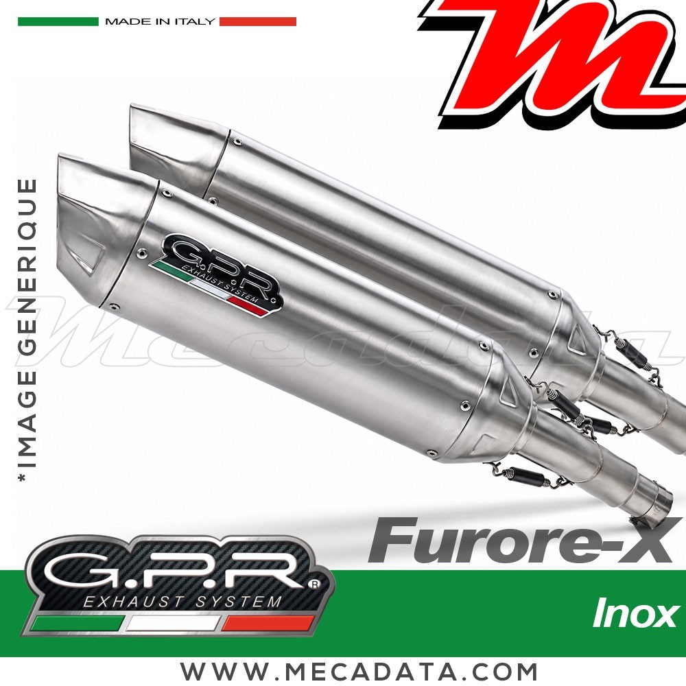 Silencieux Pot d'échappement ~ KAWASAKI ZZR 1400 2017/2020 E4 ~ GPR Furore-X Inox BI 