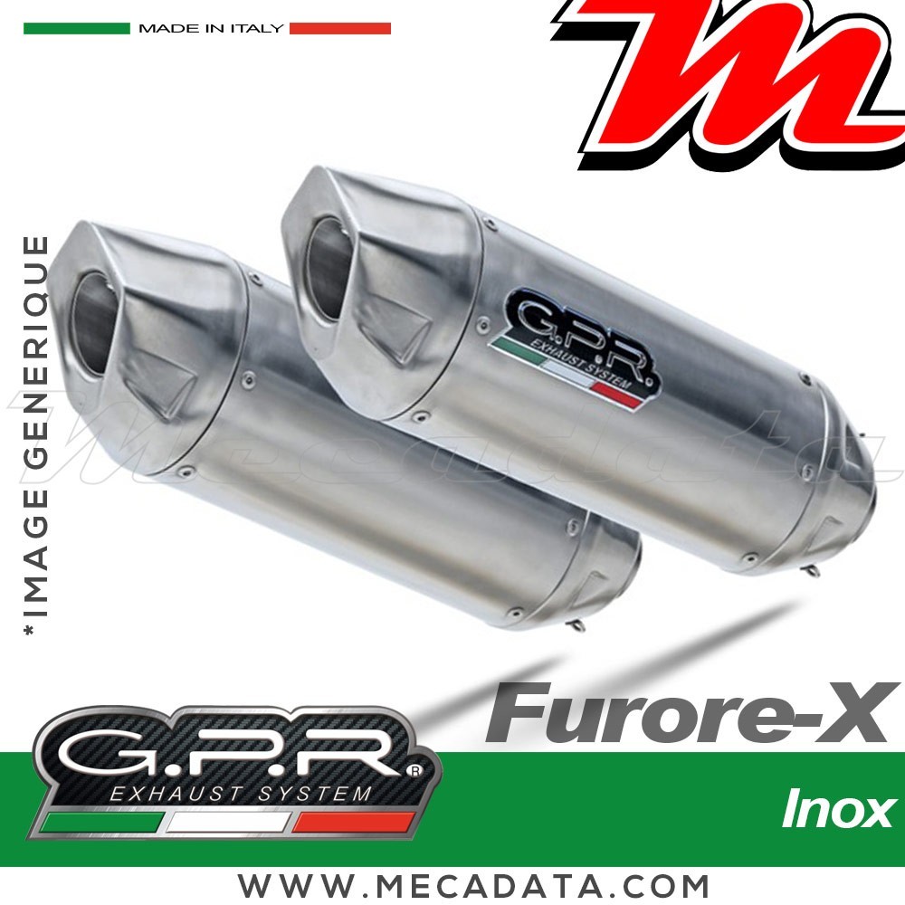 Silencieux Pot d'échappement ~ HONDA VFR 800 V-TEC 2002/2013 ~ GPR Furore-X Inox BI 
