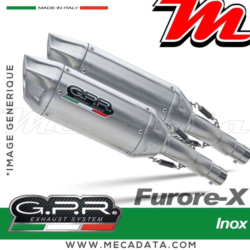 Silencieux Pot d'échappement ~ DUCATI MULTISTRADA 1100 2007/2009 ~ GPR Furore-X Inox BI 