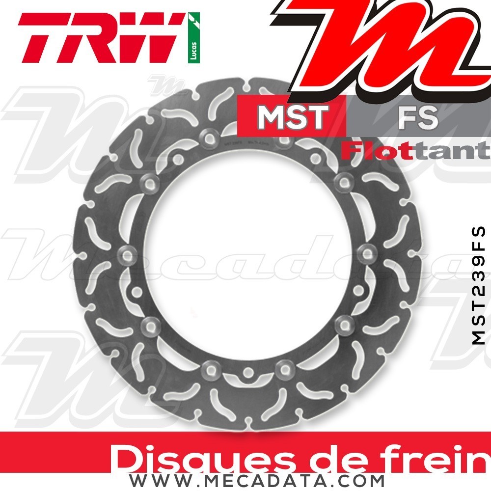 Disque de frein Avant ~ TRW Lucas MST 239 FS 