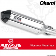 Silencieux Pot échappement REMUS Okami sans volet de regulation Kawasaki Z 800 e 2013+