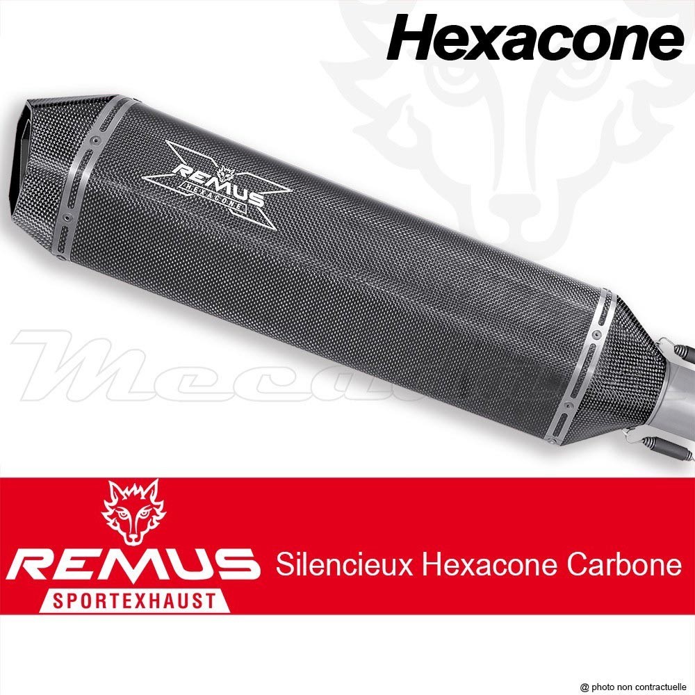 Silencieux Pot échappement REMUS Hexacone KTM 1190 Adventure / Adventure R 13+, 1050 Adventure 15+ et 1290 Super Adventure 15+