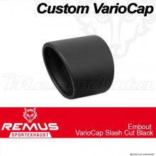 Embout Remus Custom VarioCap Slash Cut Inox Noir