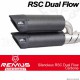 Paire de silencieux Remus RSC Dual Flow Vespa GTS 125 ie Super 09+, GST 250 ie 05+, GTV 250 ie 06+ et GTS 300 ie / ie Super 08+