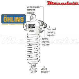 Amortisseur Ohlins APRILIA RSV 4 (2009-2016) AP 360 TTX GP (T36PR1C1LB)