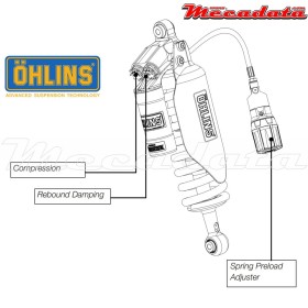 Amortisseur Ohlins BMW R 1200 GS ADVENTURE (2004-2013) BM 678 TTX 39 (T39PR1C1S)  - Arrière