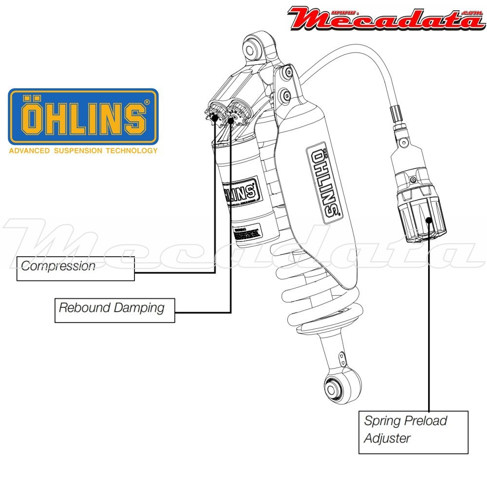 Amortisseur Ohlins BMW R 1200 GS ADVENTURE (2004-2013) BM 678 TTX 39 (T39PR1C1S)  - Arrière