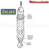 Amortisseur Ohlins BMW R 1150 R (2001-2006) BM 050 (S36DR1L)  - Avant