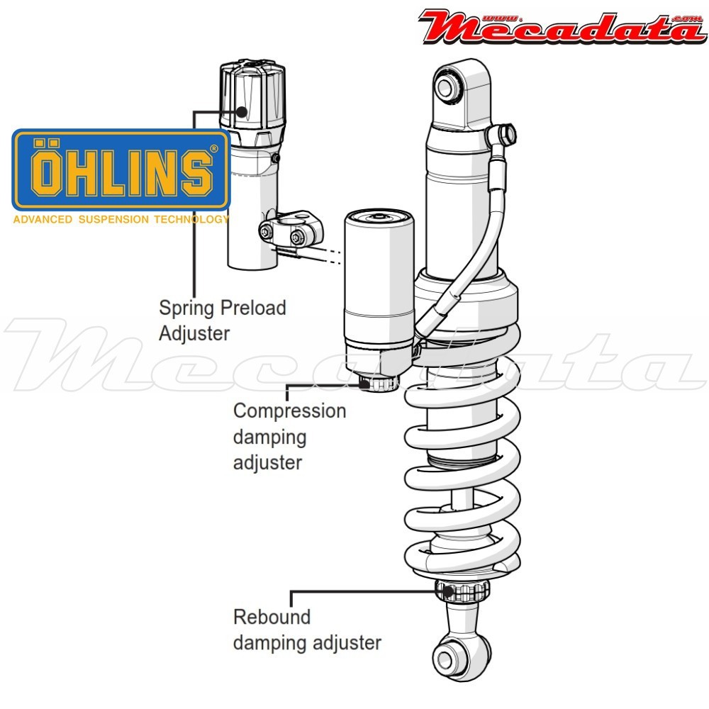 Amortisseur Ohlins BMW F 800 GS (2008-2016) BM 303 (S46HR1C1S)