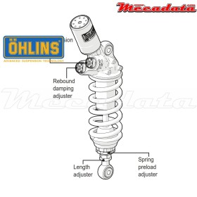 Amortisseur Ohlins DUCATI 899 PANIGALE (2014-2015) DU 361 TTX GP (T36PR1C1LS)