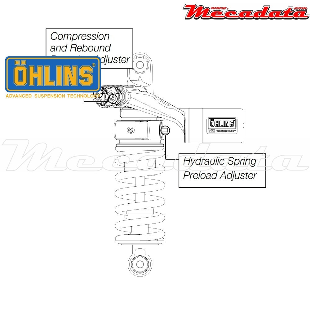 Amortisseur Ohlins DUCATI 848 EVO (2011-2013) DU 931 TTX 36 (T36PR1C1B)