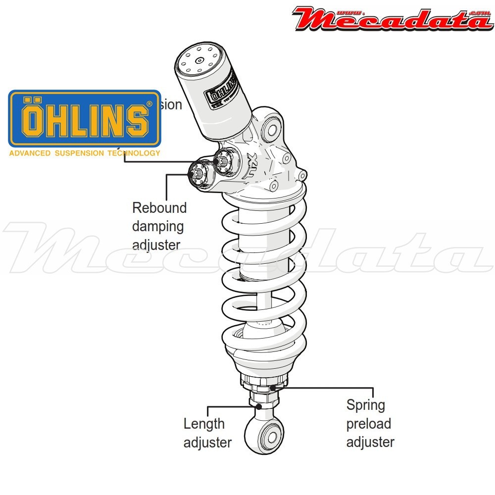 Amortisseur Ohlins DUCATI 1199 PANIGALE (2012-2015) DU 340 TTX GP (T36PR1C1L)