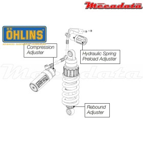 Amortisseur Ohlins DUCATI DIAVEL 1200 (2001-2015) DU 110 (S46HR1C1S)