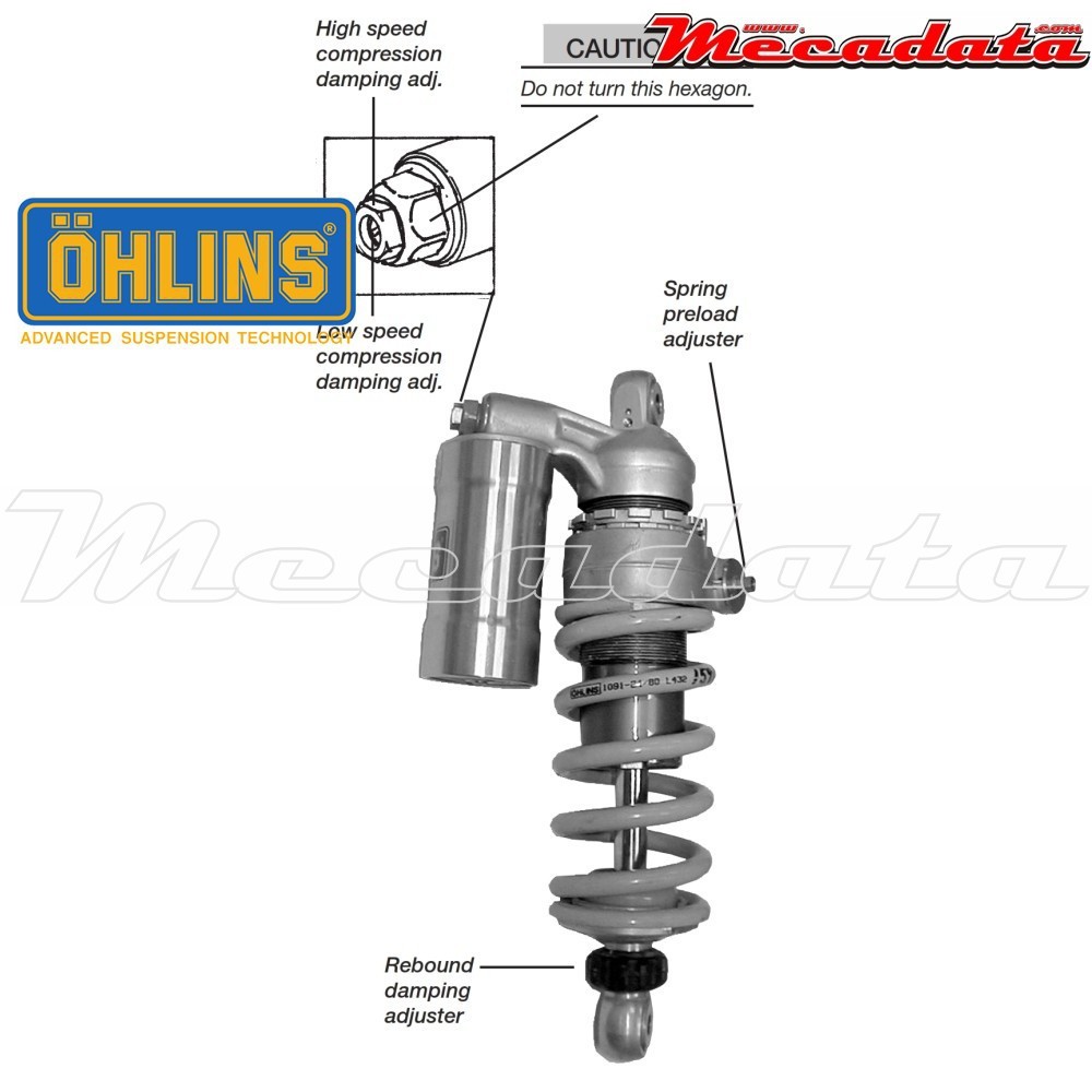 Amortisseur Ohlins DUCATI 999 (2003-2005) DU 301 PFP (S46PR1C2B)