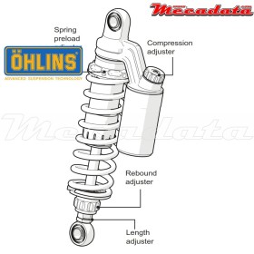 Amortisseur Ohlins HARLEY-DAVIDSON FXD DYNA (1991-2015) HD 763 (S36PR1C1L)