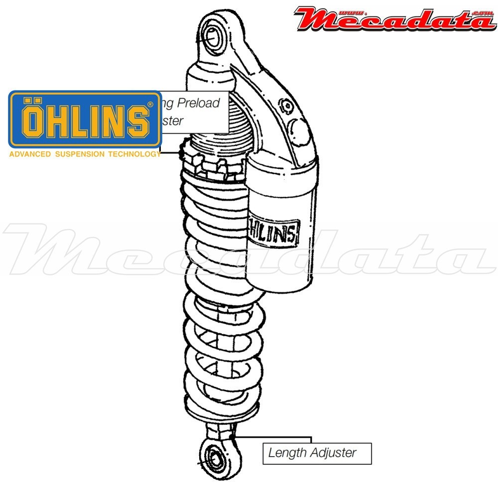 Amortisseur Ohlins HARLEY-DAVIDSON SPORTSTER (2004-2015) HD 908 (S36PL)