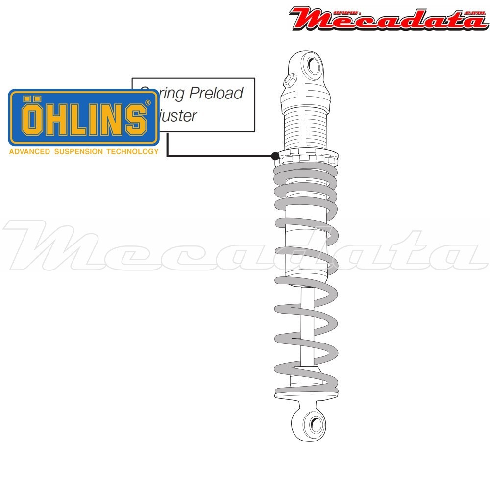 Amortisseur Ohlins HARLEY-DAVIDSON ELECTRA GLIDE GLIDE STANDARD FLHT (1990-2015) HD 039 (S36E)