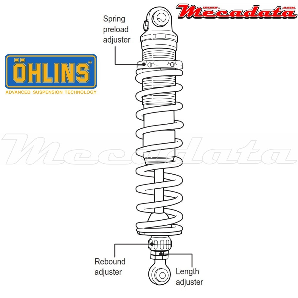 Amortisseur Ohlins HARLEY-DAVIDSON FXD DYNA DYNA WIDE GLIDE FXDWG (1991-2015) HD 816 (S36DR1L)