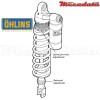 Amortisseur Ohlins HONDA CR 125 (2003-2004) HO 491 PFP (S46PR1C2)