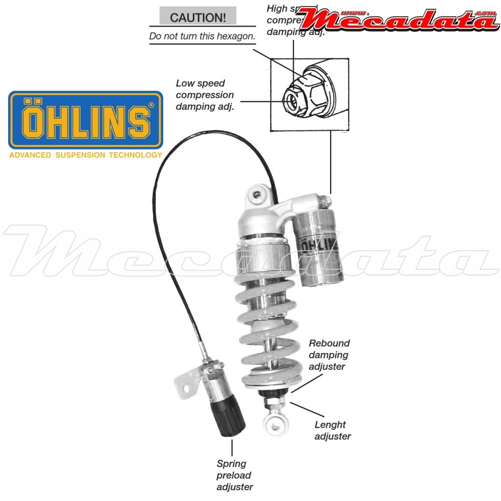 Amortisseur Ohlins HONDA CBR 600 (2001-2002) HO 151 PFP (S46PRXLS)