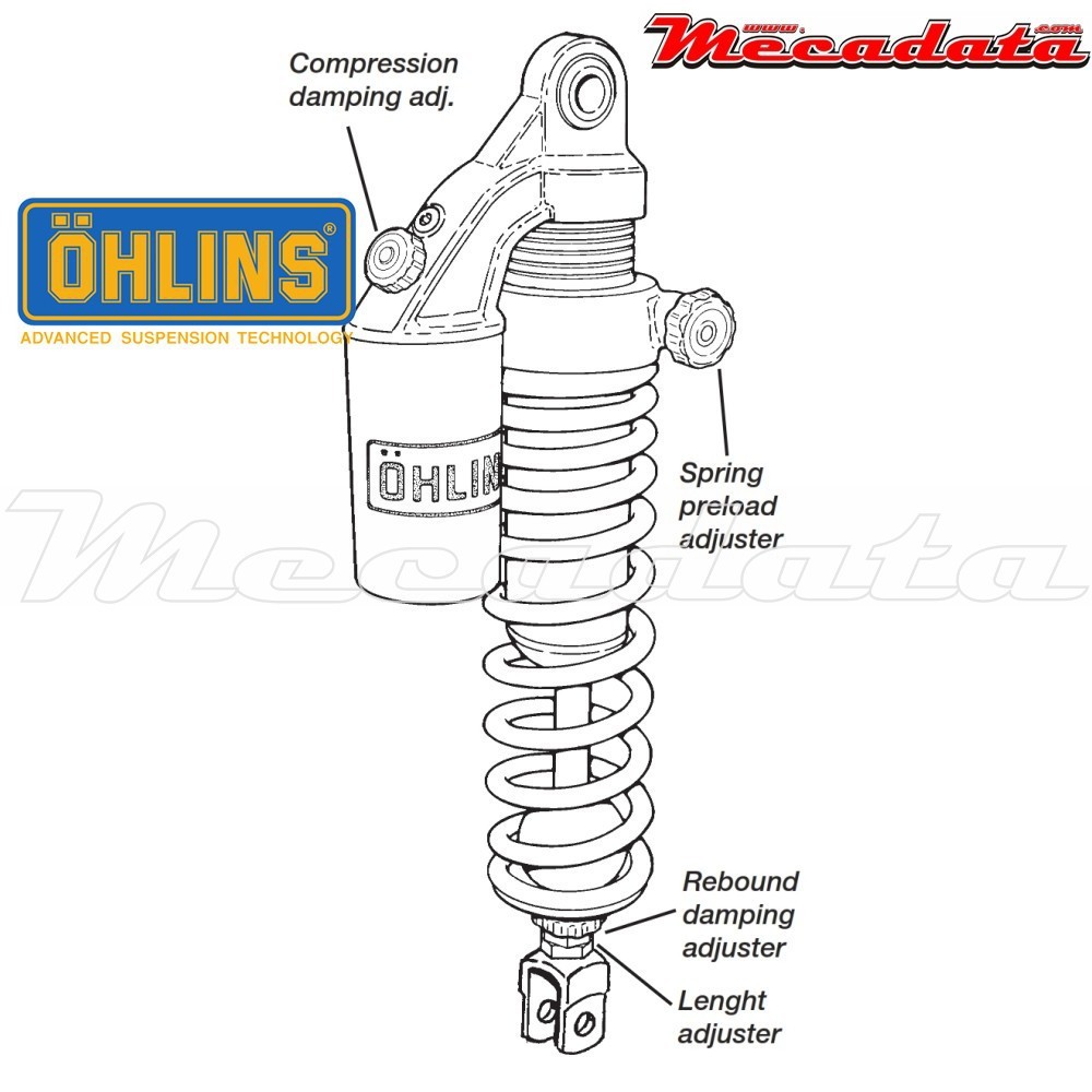 Amortisseur Ohlins HONDA CB 1100 F (1982-1985) HO 146 PFP (S36PR1C1LB)