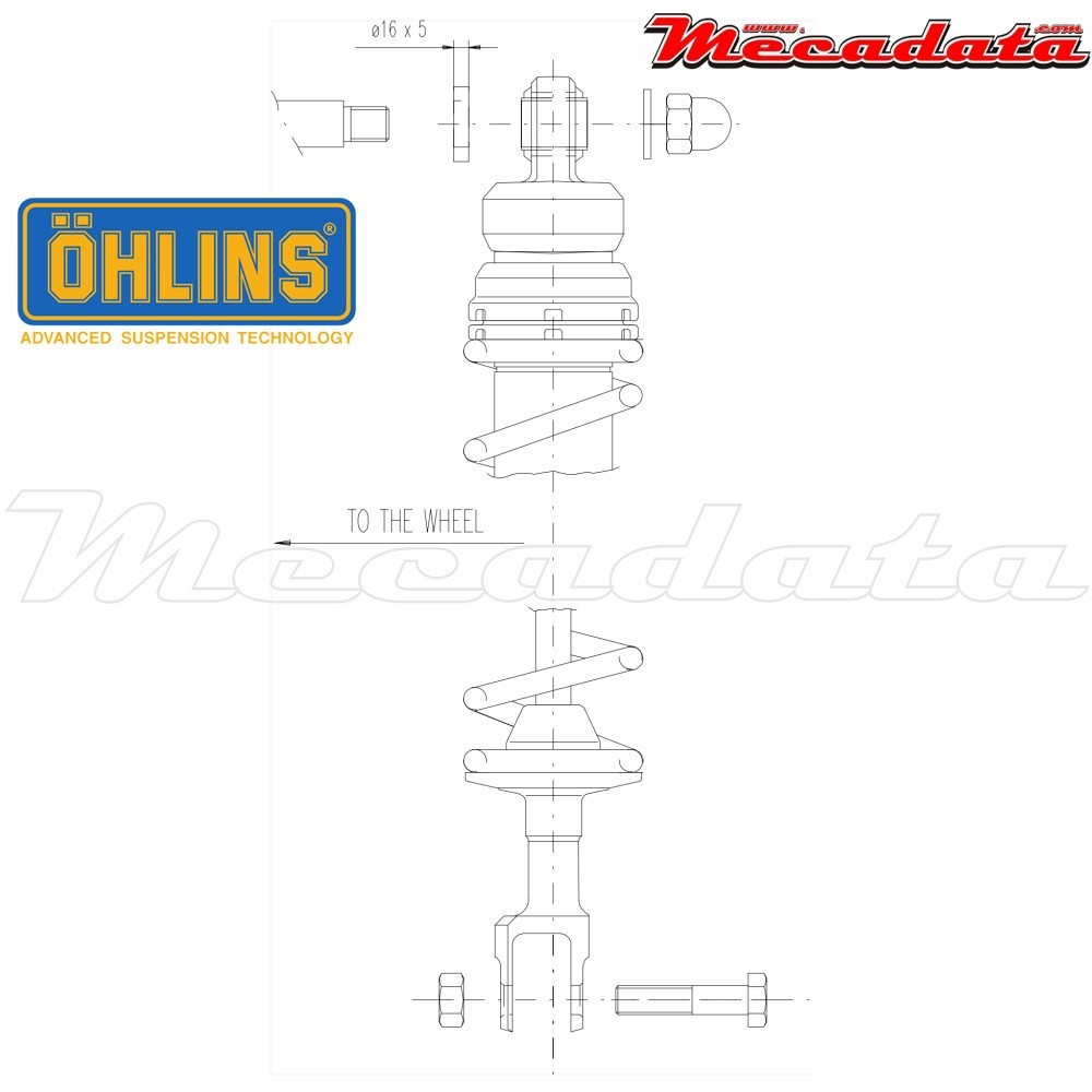 Amortisseur Ohlins HONDA CB 750 KZ (1979-1984) HO 153 E (S36E)