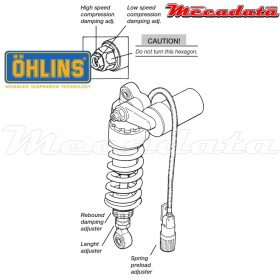 Amortisseur Ohlins HONDA CBR 954 RR (2002-2003) HO 202 PFP (S46PR1C2LS)