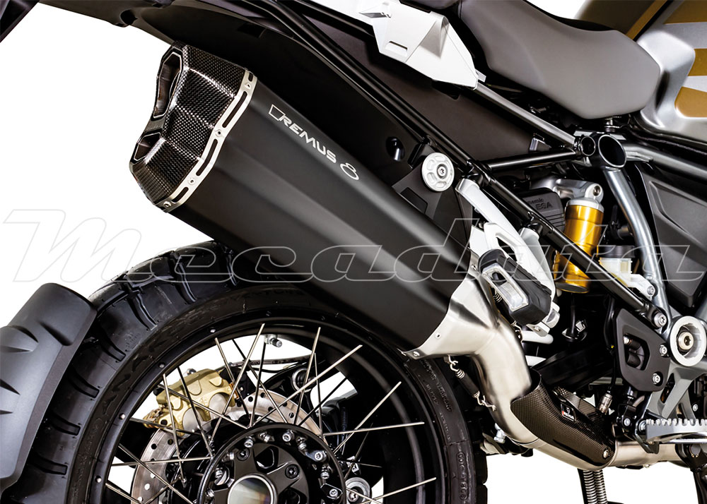 Echappement remus 8 inox noir bmw r 1250 gs