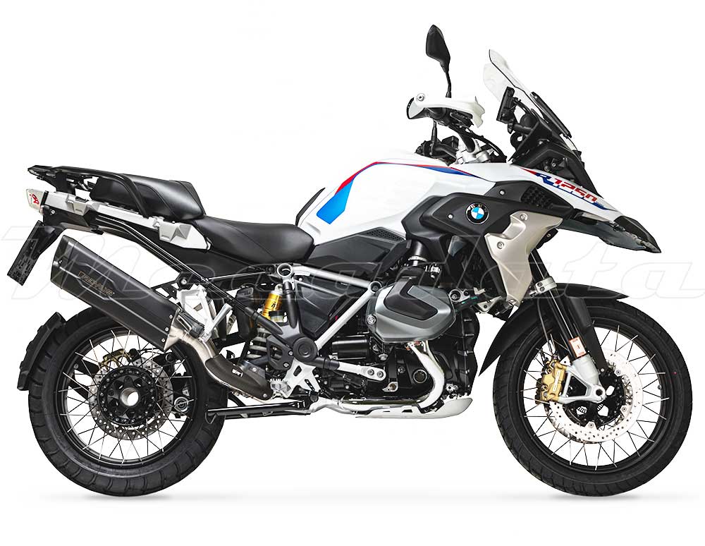 Echappement remus 8 2.0 inox noir bmw r 1250 gs