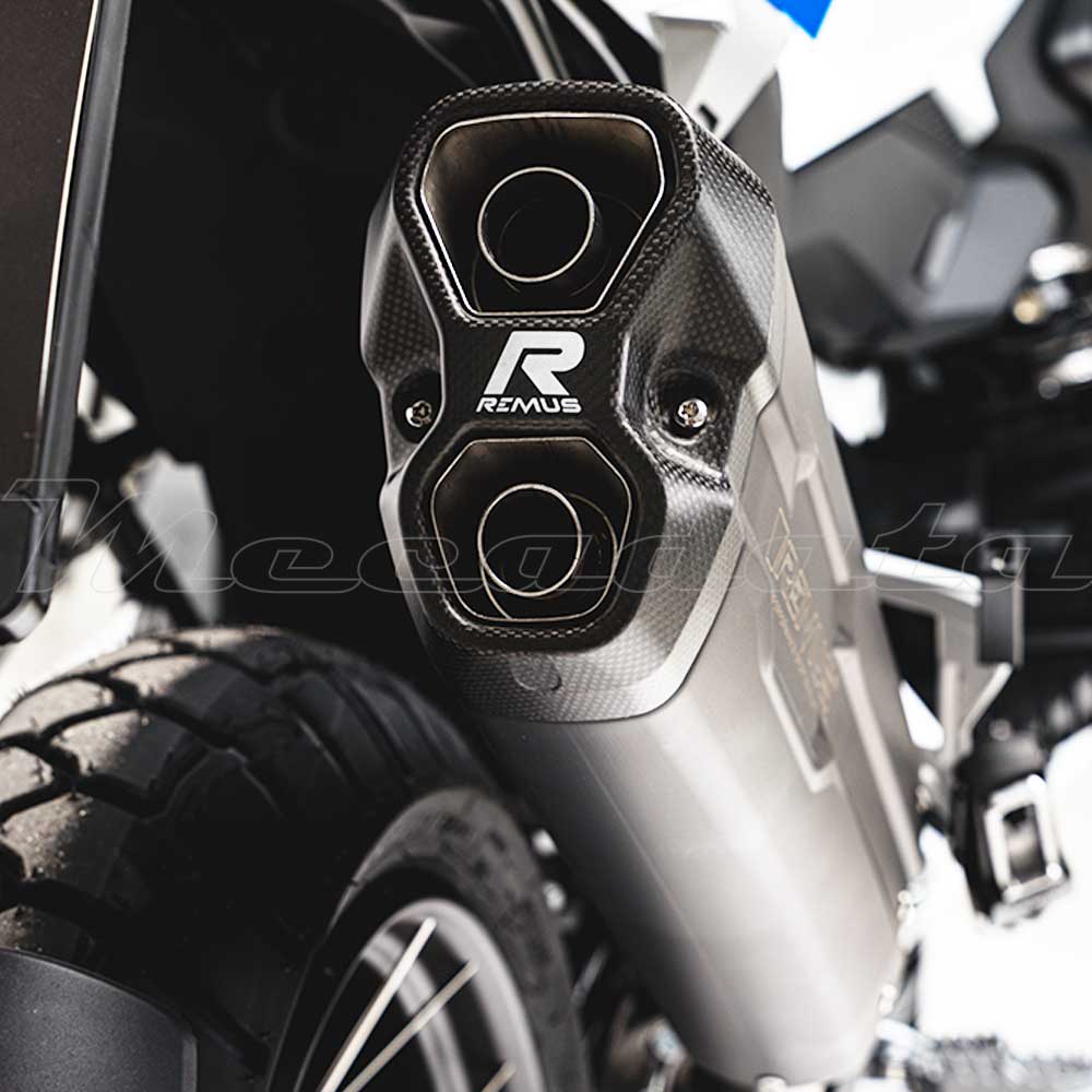 Echappement remus 8 inox noir bmw r 1250 gs