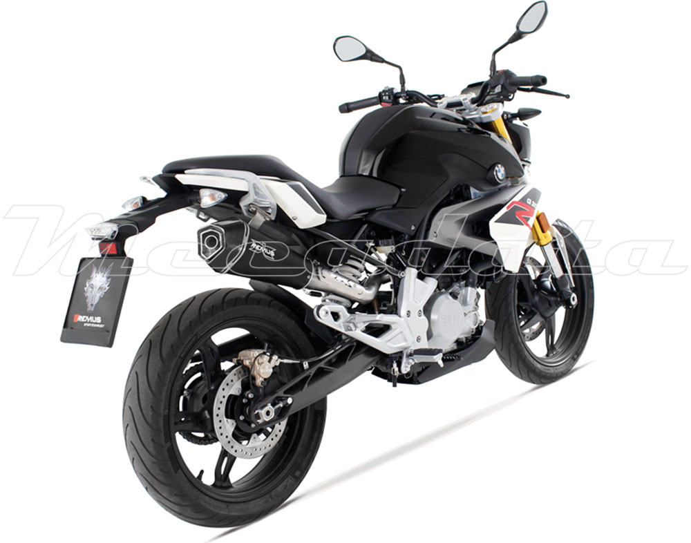 Ligne complète BMW G 310 R Echappement Remus Hypercone Inox mat Ensemble