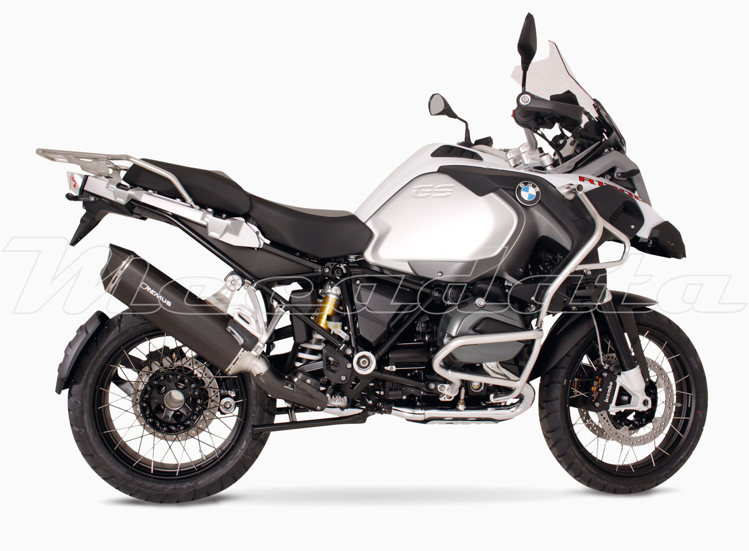 BMW R 1200 GS Adventure Echappement Remus Black Hawk Ensemble