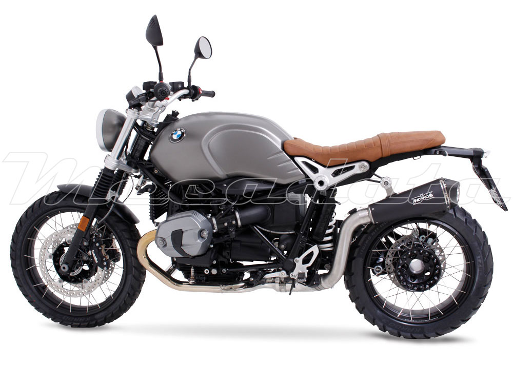 BMW R nineT Scramble Echappement Remus Hypercone Inox Noir Position haute Ensemble