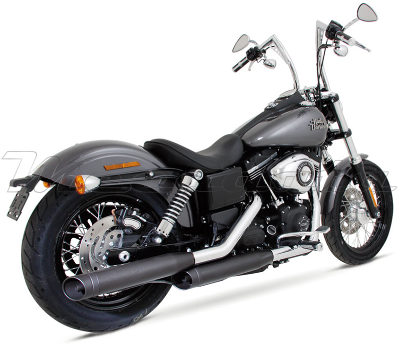 Harley-Davidson Dyna FD2 équipé d'un échappement Remus custom Variocap avec embout Rolled Up