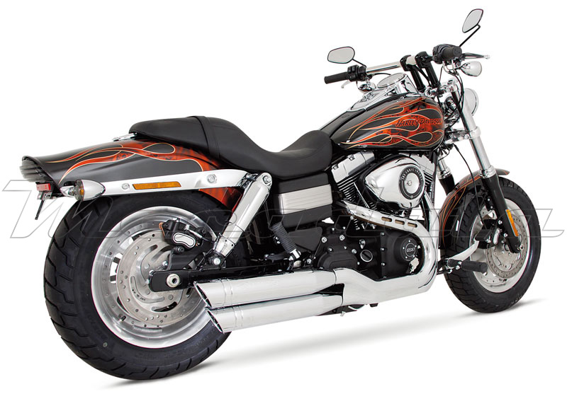Harley-Davidson Dyna FD2 équipée du silencieux Remus Custom Variocap avec embout rolled up