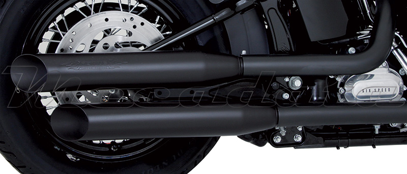 Harley-Davidson Softail FS2 équipée du silencieux Remus Custom Slash Cut Zoom