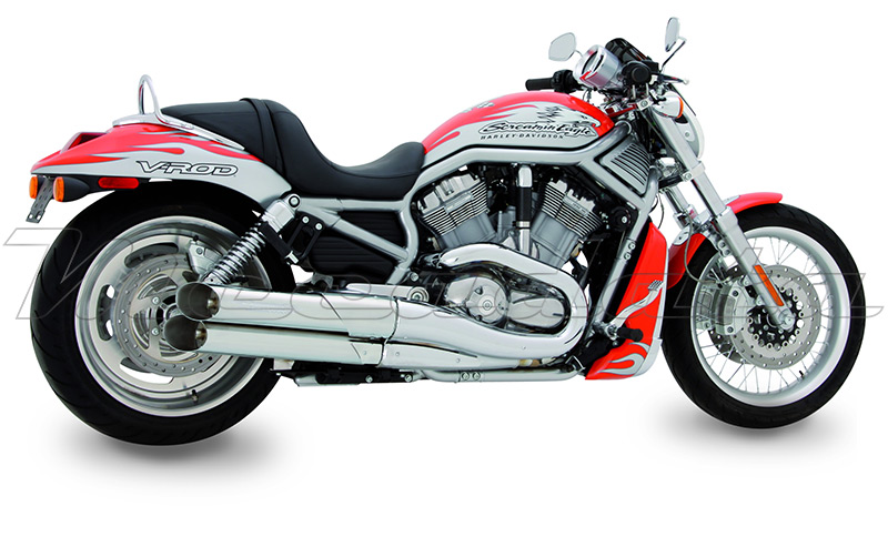 Harley-Davidson VRSC, VRI équipé d'une paire de silencieux Remus Custom Slash Cut