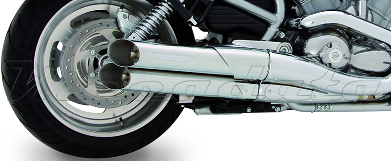 Harley-Davidson VRSC, VRI équipé d'une paire de silencieux Remus Custom Slash Cut